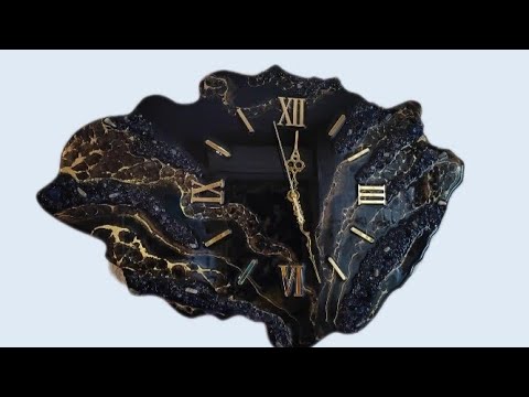 Создание часов жеода из эпоксидной смолы.