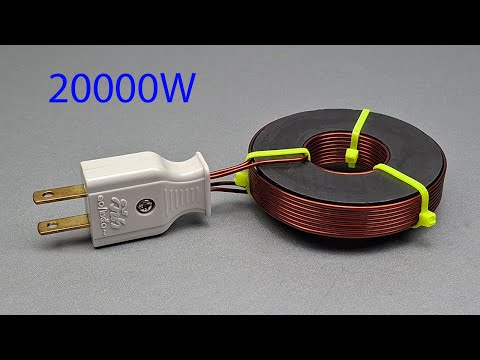 Create 20000w free energy generator self running using magnet with copper wire