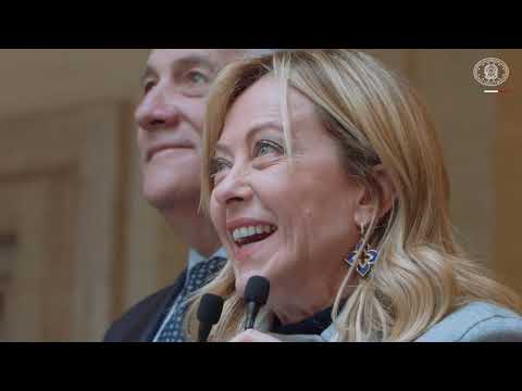 SCAMBIO DI AUGURI DI NATALE DELLA PREMIER GIORGIA MELONI CON IL PERSONALE DI PALAZZO CHIGI