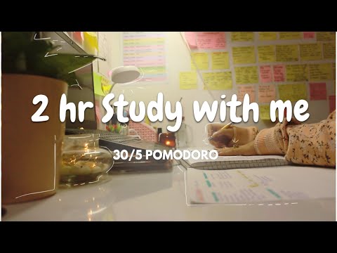 2 Hours Study With Me | 30/5 Pomodoro | Calm Water Ambience | Deep Focus