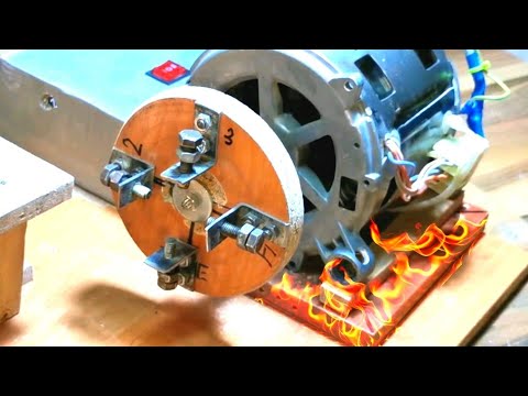 Homemade Lathe Machine Using Washing Machine Motor