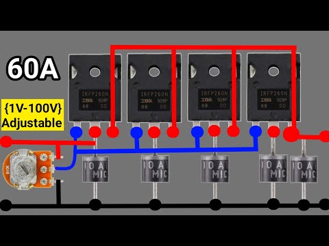 How To Make High Current Adjustable Voltage Regulator Using Mosfets | Voltage Controller