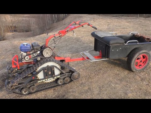 Самый проходимый мотоблок на гусеничном ходу «КРУТЕЦ РФ».  Вездеходная тема дачника.