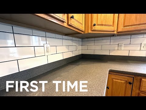 How to Install Subway Tile Backsplash in Kitchen - For Beginners