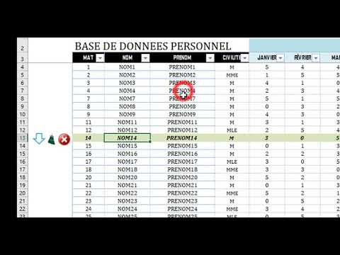 Excel-VBA : Comment attribuer des boutons de contrôle à une ligne sélectionnée dans une base Excel.