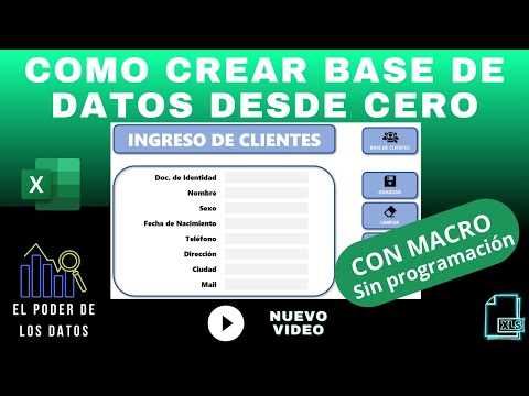 como crear una base de datos en #excel con #formulario  y botones personalizados SIN #programacion