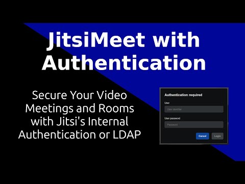 JitsiMeet with Authentication for more secure Meetings