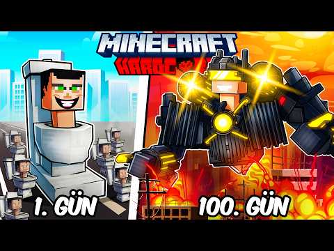 Hardcore Minecraft'ta G-MAN TUVALET Olarak 100 Gün Geçirmemin Hikayesi...