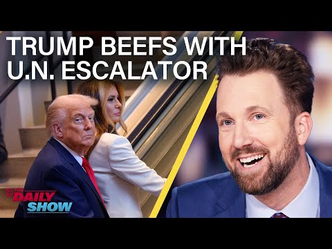 Trump Targets Broken Escalator in Off-the-Rails UNGA Speech | The Daily Show