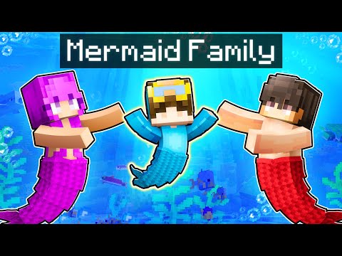 Adopted By A MERMAID FAMILY In Minecraft!