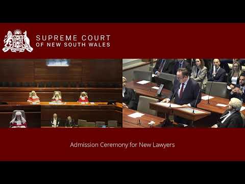 Admission Ceremony for New Lawyers - Friday 20 March 2026 - 2:45pm