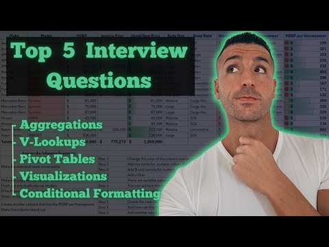 Top 5  Excel Interview Questions for a Data Analyst Excel Test Assessment – File provided