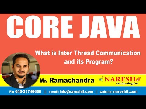 What is Inter Thread Communication and its Program? | Core Java Tutorial | by Mr.Ramachandra