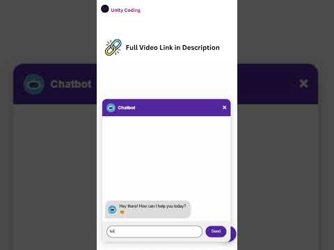 Build a Stylish AI Chatbot in Minutes with HTML, CSS & JavaScript! 🤖✨ #Shorts