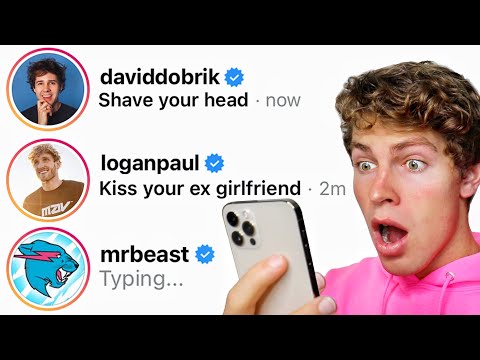 DMing 100 YouTubers Asking For A Dare! (crazy replies)