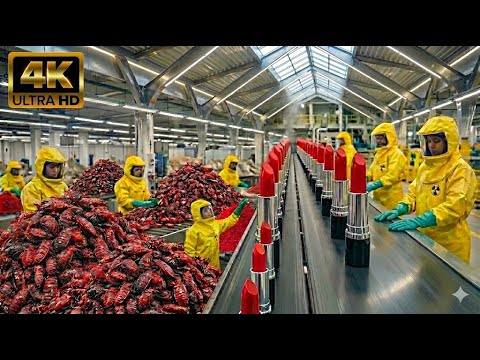From Cactus Farm to Factory: Turning 1 Million Bugs into Luxury Lipstick (Full Process) 🐞💄