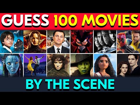 Guess 100 Movies by the Scene! 🎬 ✨ 100 Movies Challenge | Movie Quiz
