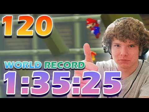 Super Mario 64 120 star speedrun in 1:35:25 [WORLD RECORD]