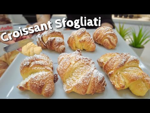 CURLY BROWNED CROISSANTS 🥐 quick and easy technique 🥐 with Nutella