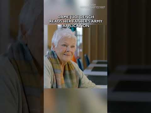 Dame Judi Dench reads her father's army application 🌳 #whodoyouthinkyouare #judidench #genealogy