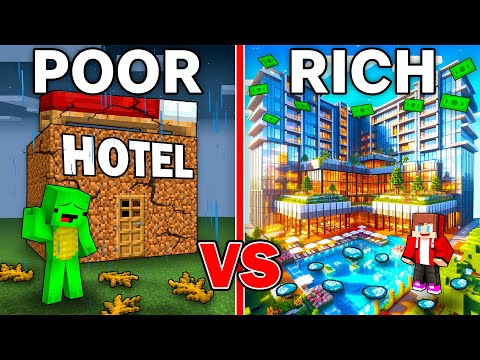 Mikey NOOB vs JJ PRO Hotel Build Battle in Minecraft - Maizen