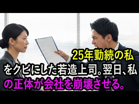 25年勤続の私をクビにした若造上司。翌日、私の正体が会社を崩壊させる。
