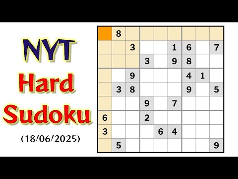 🔥🔥 Today nyt hard Sudoku | Sudoku tricks | Sudoku kaise solve kare | Sudoku khelna sikhe #sudoku