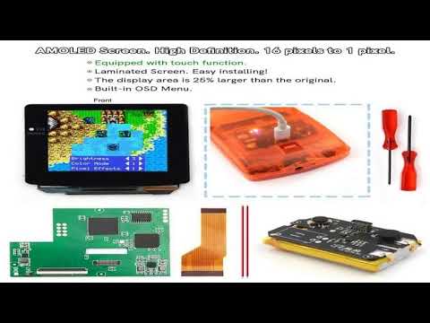 A must-have product! Type C Rechargeable OLED Screen Touch Laminated AMOLED Screen Drop in For GBC