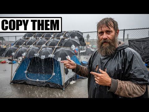 How Homeless People Stay Dry for Days in Endless Rain