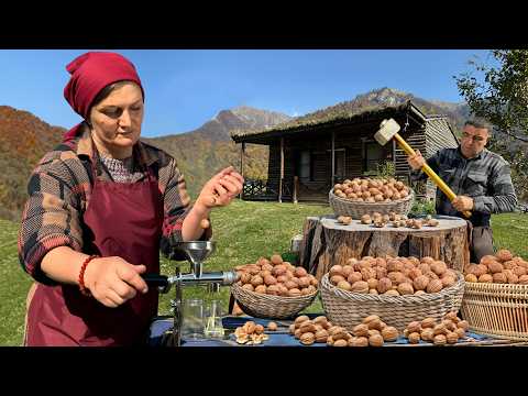 Turning Walnuts into Oil and Cake – Authentic Countryside Cooking