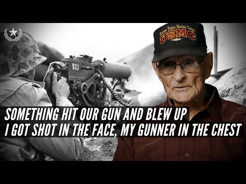 Marine MACHINE GUNNER on IWO JIMA Combat | Harry Martin