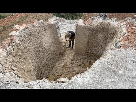 Build UNDERGROUND STONE HOUSE With Fireplace, Camping, Cooking, Nature Sounds, Diy, Asmr