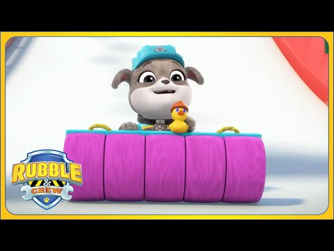 Riding The Big Slide! (Compilation) | Rubble and Crew | Cartoons for Kids