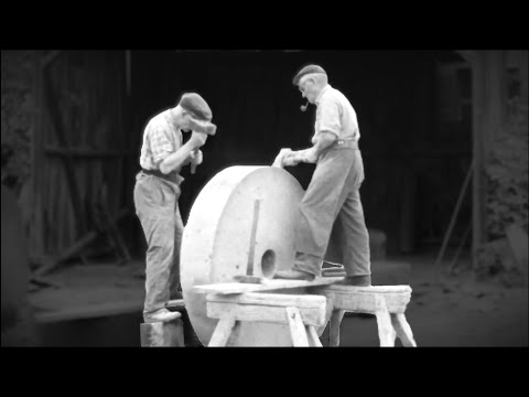 WATCH Stone Masons Create a Millstone by Hand in 1966!