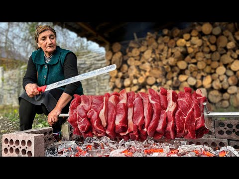 Incredibly Juicy Doner Kebab Cooked Over A Campfire In An Azerbaijani Village!