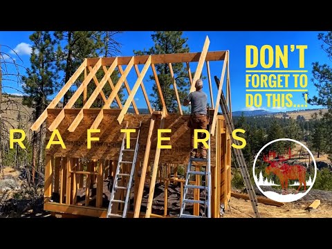 Making & Installing Rafters for an Off Grid Cabin Roof…Just Me!