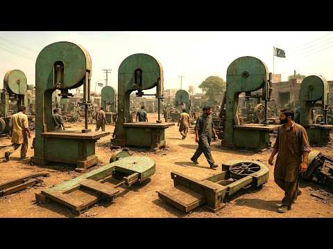 Extreme Way Pakistani Workshop Made Giant Band Saw - @Pakistani-Hands