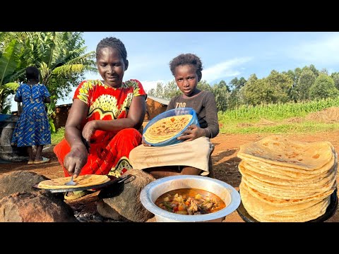 ⭐ African Mum Cooks Delicious Beef Stew & The Softest Chapati + Kitchen Door Makeover! 🔥🍲