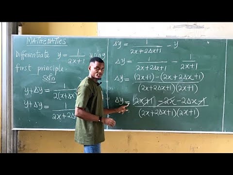 First Principle differentiation of y = 1/(2x +1) | First Principle (Derivative by First Principle )