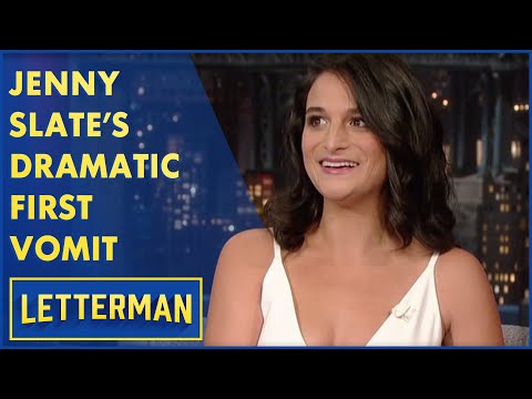 Jenny Slate Pretended To Vomit To Avoid Getting A Ticket | Letterman