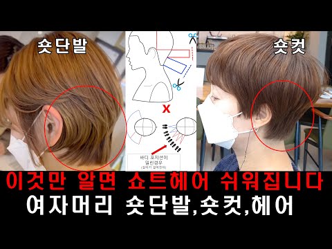 숏컷,숏단발 이것만 알면 쉬워집니다[여자헤어스타일] [여자머리짧은머리] [숏커트] [미용교육영상] [커트교육영상] Korean cut/나는미용사다호남