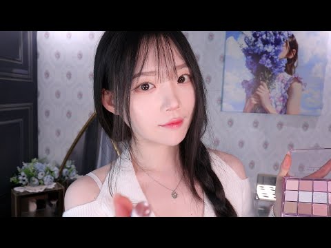 ASMR(Sub✔)1 Hour Relaxing Spring Makeup 💄 Full Routine from Cleansing to Curling