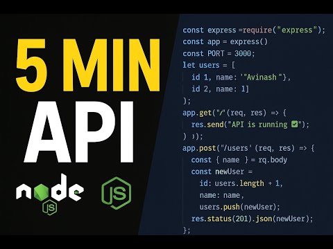 Create a Complete REST API in Node.js in 5 Minutes | Express Crash Course