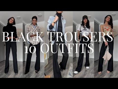 10 Ways to Style One Pair of Black Pants | Styling Wardrobe Basics Slow Fashion