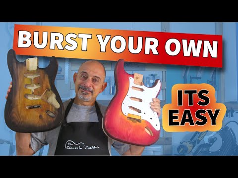 Guitar Burst - The Easy Method,  Using Water-Based Dyes