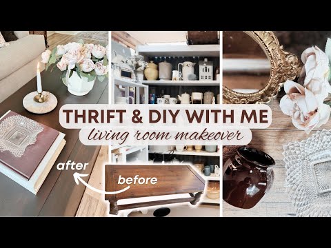 Thrifting For My Living Room Makeover + HAUL | DIY Furniture and Decor Flips