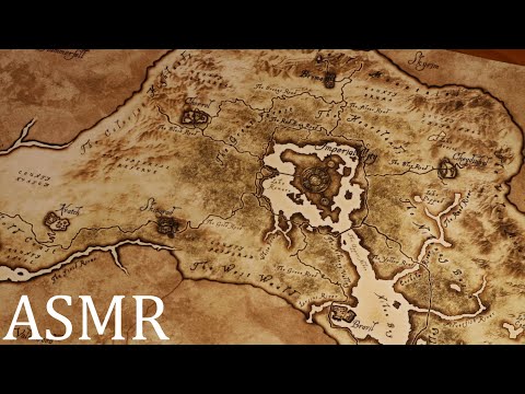 [ASMR] A Map of Cyrodiil | The Elder Scrolls LORE | (whispers, tracing)
