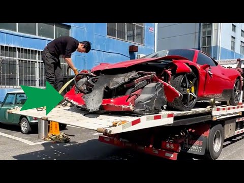 Complete restoration of a nearly scrapped Ferrari 458 – Will the car be reborn?