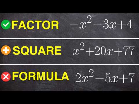 5 best ways to solve a quadratic