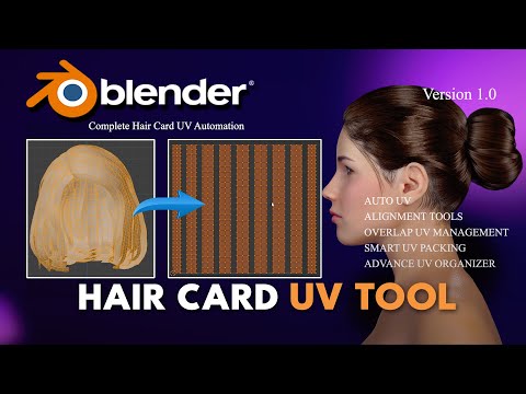 Hair Card UV Tool - #blender #3d #hair